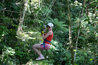 Kristy on the canopy swing
