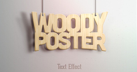 efecto de texto en madera