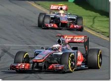 Button precede Hamilton nel gran premio d'Australia 2012