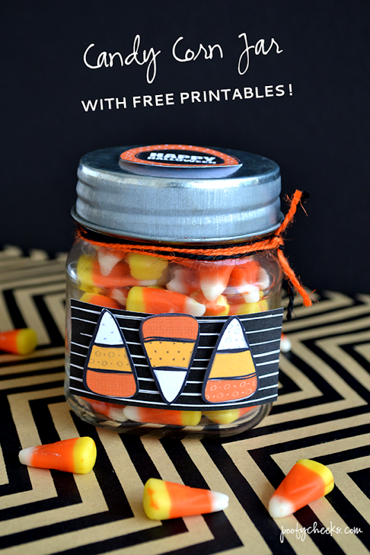 Candy Corn Jar with FREE Printables