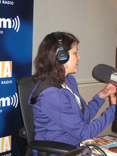 Amy discussing bread making with Bill.