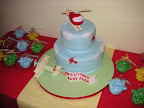 Airplane Baby Shower Cake
