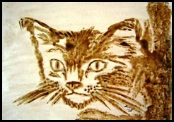 coffee painting cat