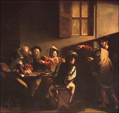 Caravage, La vocation de St Matthieu