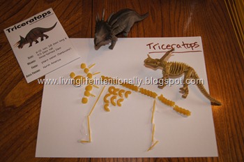 Triceratops Craft for Preschoolers using Pasta Triceratops Craft for Preschoolers using Pasta