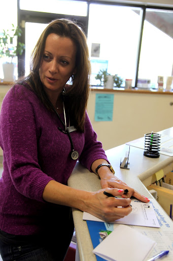 Dr. Jean Quaintance performed minor surgery on Francesca to aid healing.