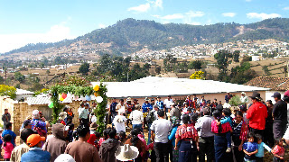Opening ceremony. Sienna Project 2011 Guatemala trip to help build school in Palanquix, Solala, Guatemala. Photos by TOM HART
