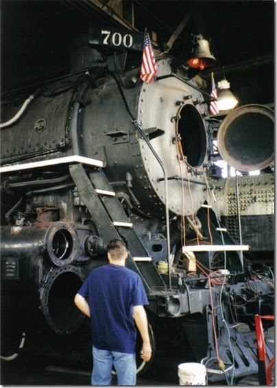 08 Spokane, Portland & Seattle A-1 Class 4-8-4 #700 at the Brooklyn Roundhouse in Portland, Oregon on August 25, 2002