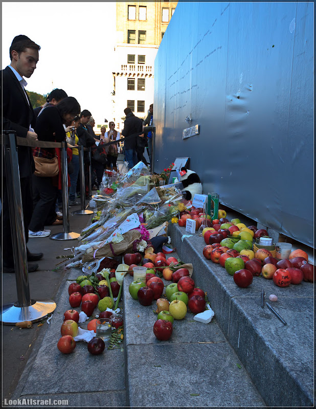 Америка 2.0 / Нью Йорк   Мемориал Стива Джобса у Apple Store на 5 ой авеню (foto america iphone  Я фото steve jobs new york ipad apple store apple  20111016 usa ny jobs memorial 003 8520)