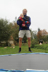 We zweven boven de trampoline!