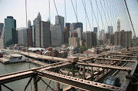 Manhattan skyline from the Brooklyn Bridge