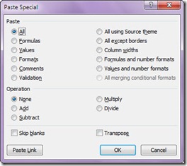 kotak dialog paste special kotak dialog paste special