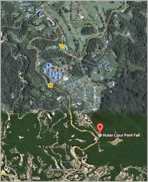 Location of Parit Fall