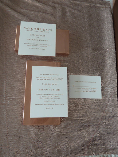 The foil stamping by Spark Letterpress on our invite was divine. It was such a soft shade of rose gold but sort of coppery too.