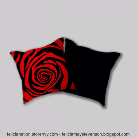 Red rose cushion by felicianation 