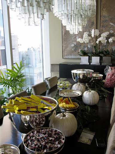 Here is the dining room as the bowls of candy began to fill up.