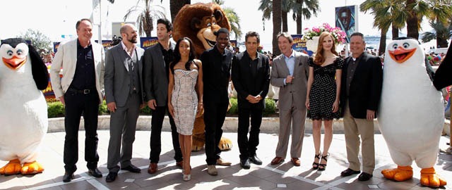 CANNES, FRANCE - MAY 17:  (L-R) Actors Tom McGrath, Conrad Vernon, David Schwimmer, Jada Pinkett Smith, Chris Rock, Ben Stiller, Martin Short, Jessica Chastain and Andy Richter attend the "Madagascar 3" photocall during the 65th Annual Cannes Film Festival on May 17, 2012 in Cannes, France.  (Photo by Andreas Rentz/Getty Images for Paramount) *** Local Caption *** David Schwimmer; Jada Pinkett Smith; Chris Rock; Ben Stiller; Martin Short; Jessica Chastain; Tom McGrath; Conrad Vernon; Andy Richter