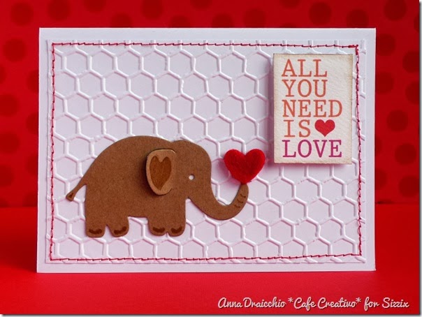 cafe creativo - Anna Draicchio - sizzix big shot - card elephant love (1)