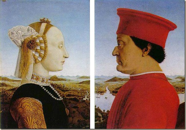 Piero della Francesca, Portrait du Duc Urbino et de sa femme Piero della Francesca, Portrait du Duc Urbino et de sa femme
