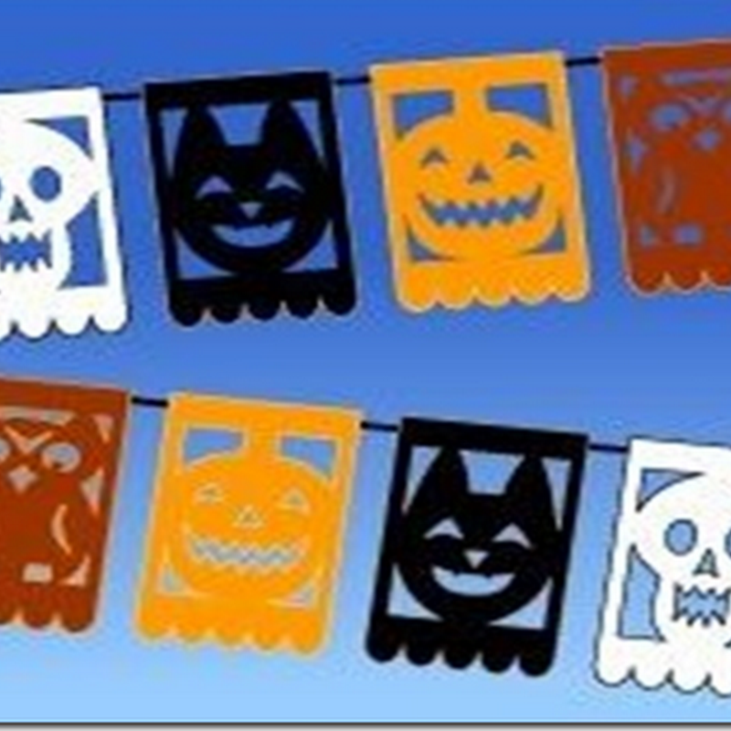 Guirnaldas papel picado halloween