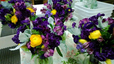 purple and yellow wedding flowers | Ideas in Bloom