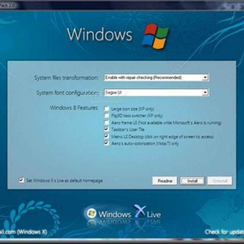 Download Windows 8 Transformation Pack for XP, Vista and Win 7