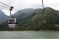 Going up to Ngong Ping