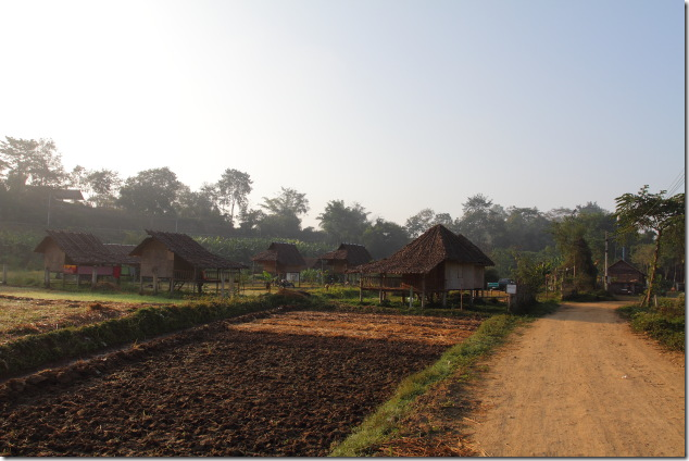 Bambook Huts in Pai Village Bambook Huts in Pai Village