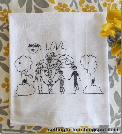 Childrens Art Tea Towel 014a www.settingforfour.com Childrens Art Tea Towel 014a www.settingforfour.com