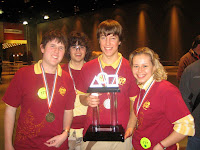 The drive team celebrating their victory