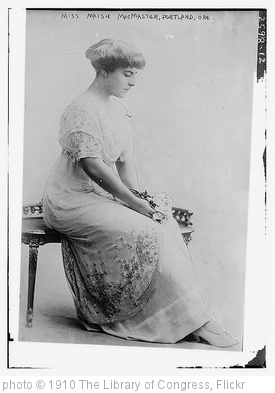 'Miss Maisie MacMaster, Portland, Ore. (LOC)' photo (c) 1910, The Library of Congress - license: http://www.flickr.com/commons/usage/
