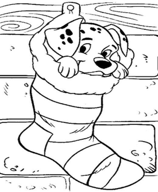 Christmas Stocking Coloring Page