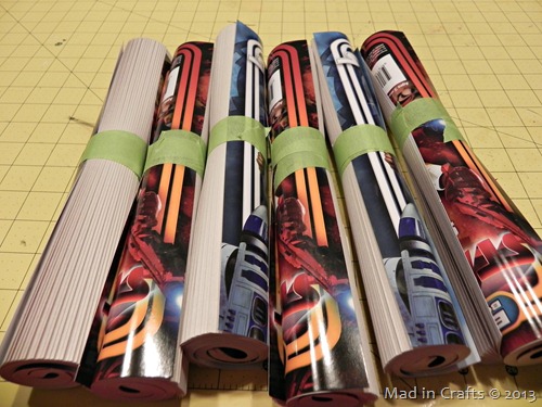 roll and secure with tape