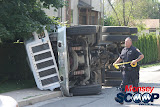 Overturned Truck On Paiken Drive In Spring Valley (Moshe Lichtenstein) - IMG_4467.JPG