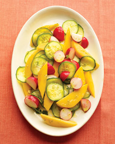 Mango and radish salad with a lime dressing is very tasty Mango and radish salad with a lime dressing is very tasty
