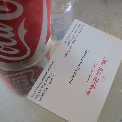 Our contact at Mrs. John L. Strong, the lovely and spirited Barbara, who guided us through the consultation. I knew I was in the right place when she brought me a Coca-Cola.
