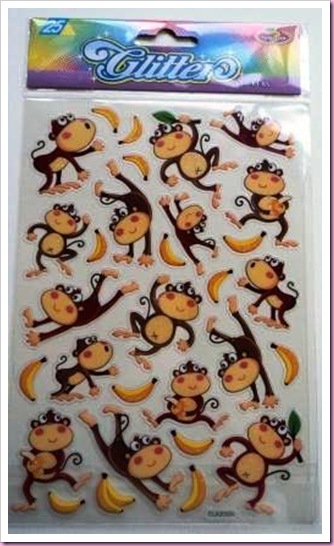 Glitter Monkey Stickers