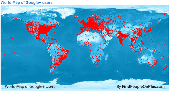 map-google-plus-users