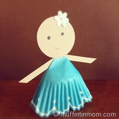 paper cupcake liner doll 04 paper cupcake liner doll 04