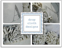 drop cloth design sidebar button with frame