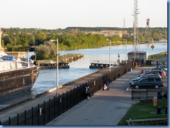 7997 St. Catharines - Welland Canals Centre at Lock 3 - Viewing Platform - Tug SPARTAN with barge SPARTAN II (a 407′ long tank barge) upbound