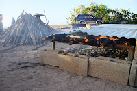 Jerk Chicken on the fire