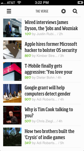 Feedly screen