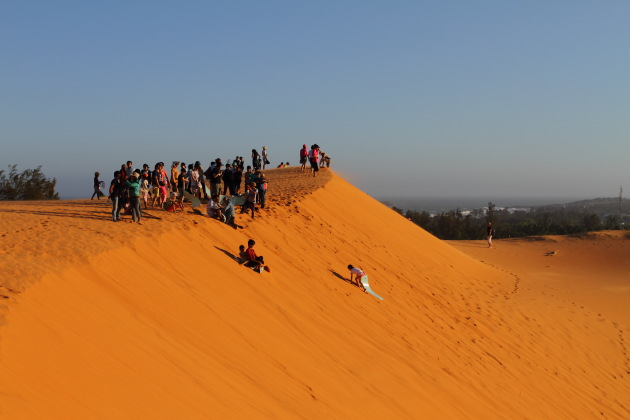 Sand Skiing at Mui Ne Red Sand Dunes, Vietnam Sand Skiing at Mui Ne Red Sand Dunes, Vietnam