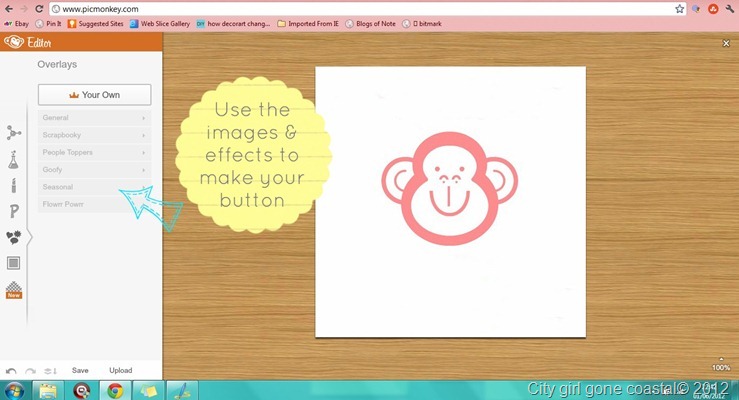 using picmonkey images for button
