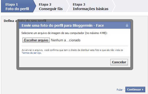 criar pagina criar pagina