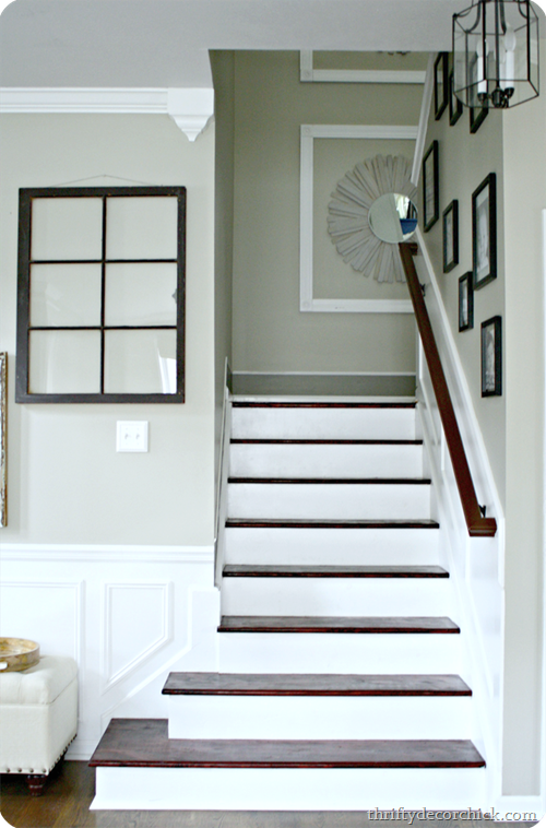 dark treads light risers stairs