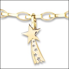 Shooting Star Charm in 14k Yellow Gold