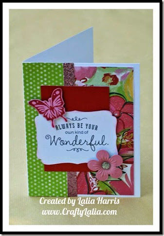 CTMH Brushed Paper with Be Your Own Kind of Wonderful D1627 By Lalia Harris