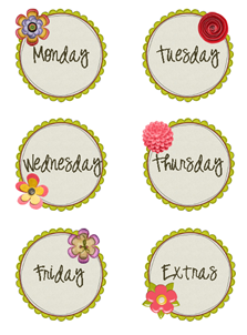 days of week snip